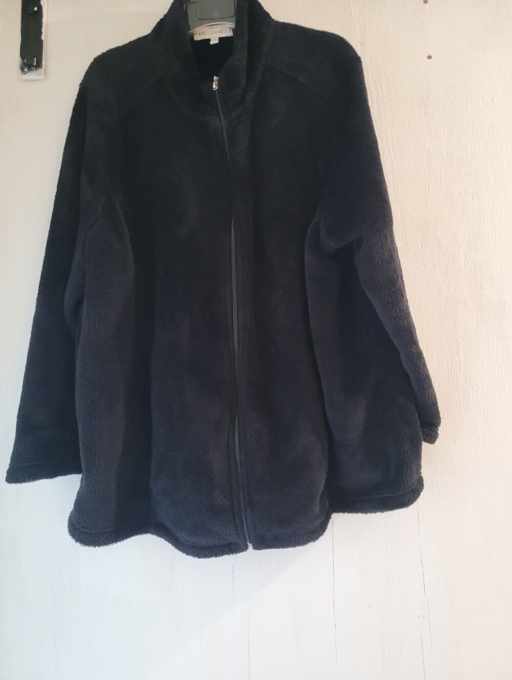Emily Daniels Soft Fleece Zip-Up Jacket - Black